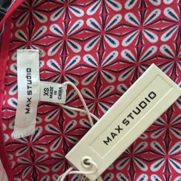 NWT Max Studio Flutter Sleeve Tiered Midi Dress XS 70s Bohemian Cottagecore - Picture 8 of 10